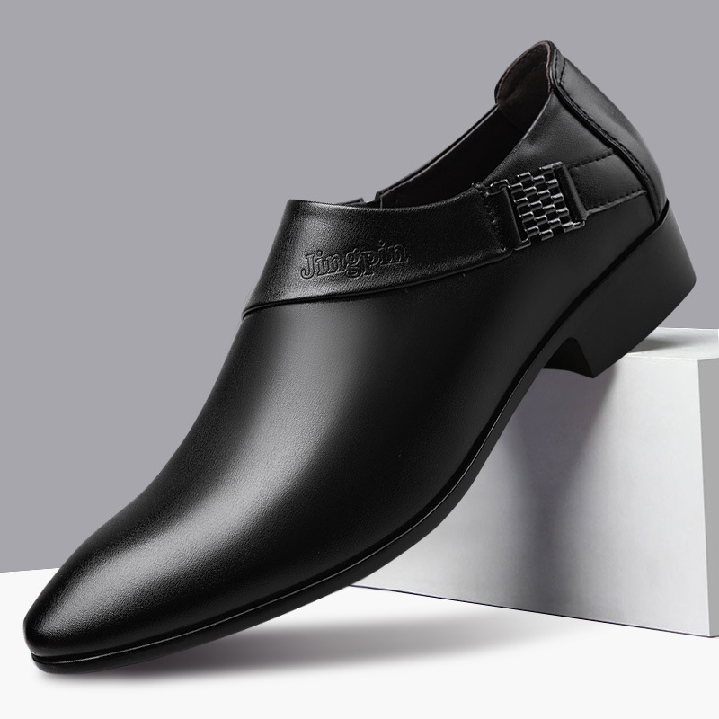 Leather Work Oxfords - Sapatos Oxford de Couro Masculinos de