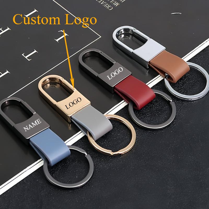 Leatherwork Keychain - Moda chaveiros de couro logotipo personalizado