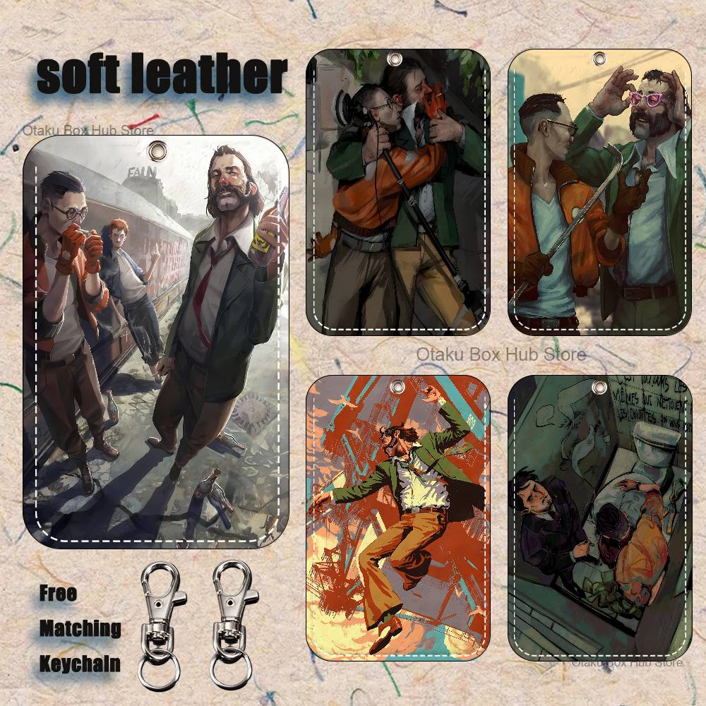 Leatherwork Keychain - Jogo d-disco e-elysiums titular chaveiro para