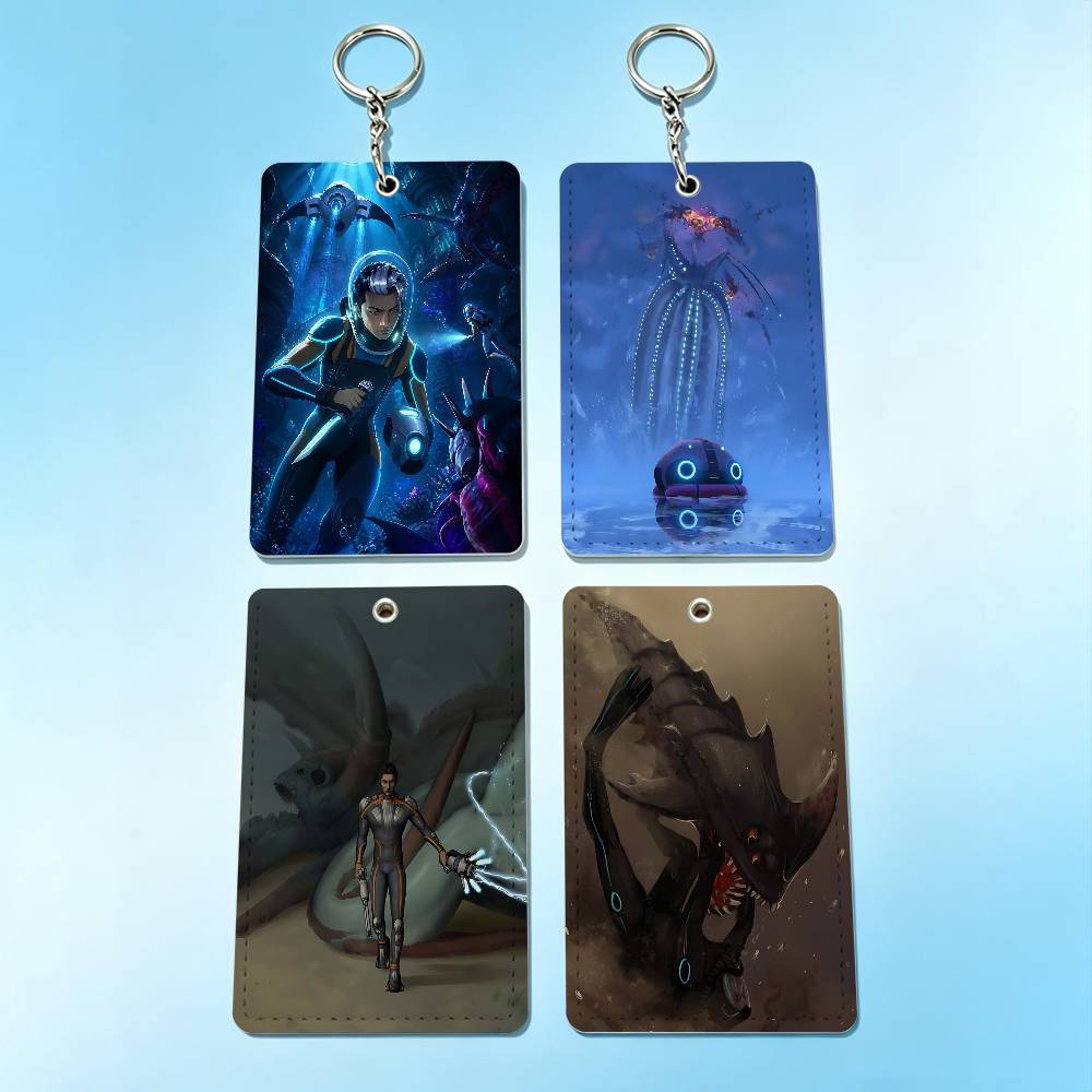 Leatherwork Keychain - Hot Game S-Subnautica 2 Porta-crachá e