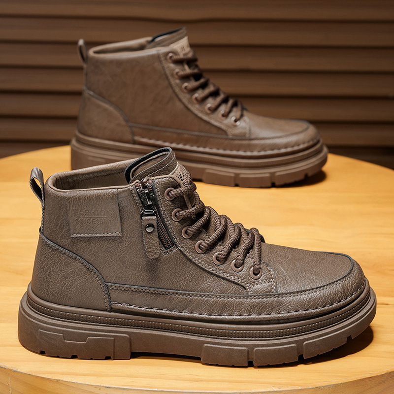 Leatherworking Items - Botas de cano alto sapatos masculinos