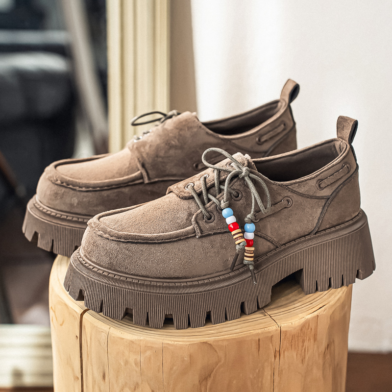 Leather Work Oxfords - Botas de Trabalho Masculinas com Sola