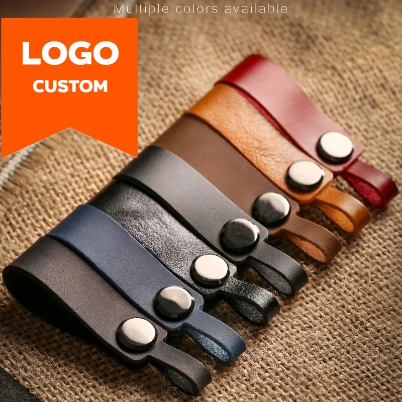 Leatherwork Keychain - Chaveiro de couro genuíno com logotipo