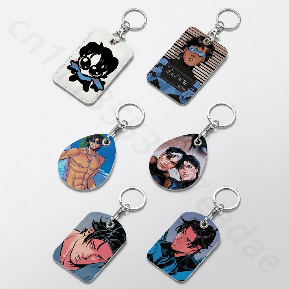 Leatherwork Keychain - Chaveiro fofo D-Dick Grayson para banco,