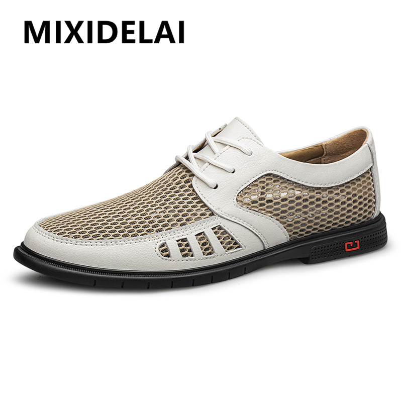 Leather Work Oxfords - Novo verão sapatos masculinos de negócios