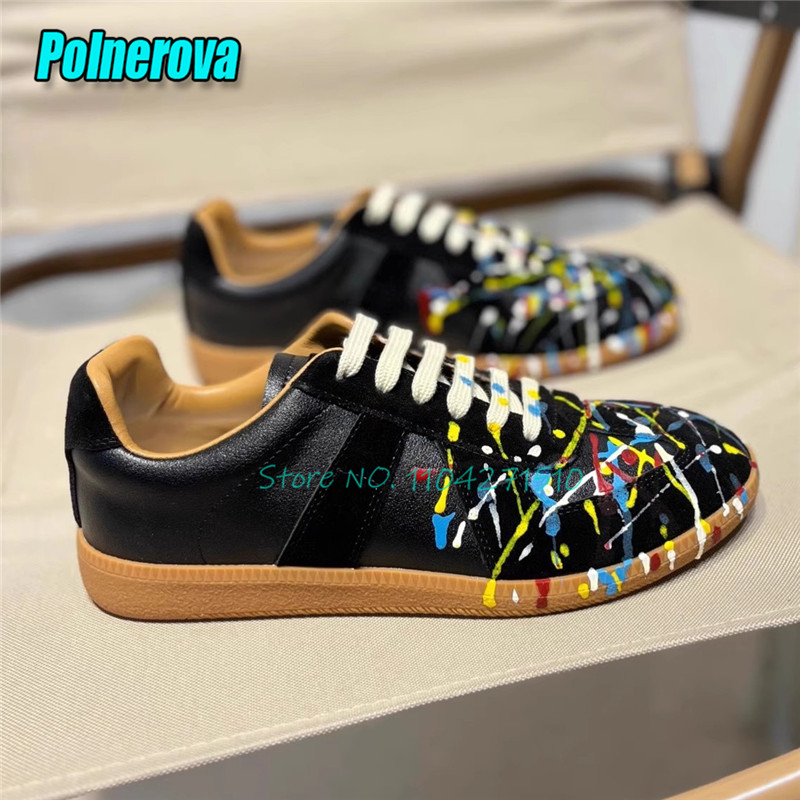 Leather Dye Finish - Verão na moda tênis casuais das