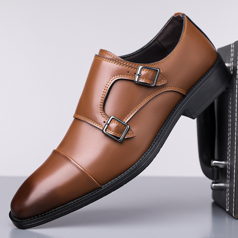 Leather Work Oxfords - Sapatos Oxford de Couro Masculinos Formais