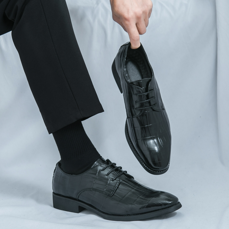 Novos sapatos de couro masculi - Leather Work Oxfords avaliação e preço