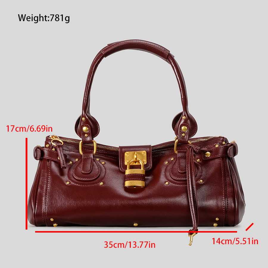 Nova Bolsa Feminina de Ombro E - Leatherwork Rivets avaliação e preço