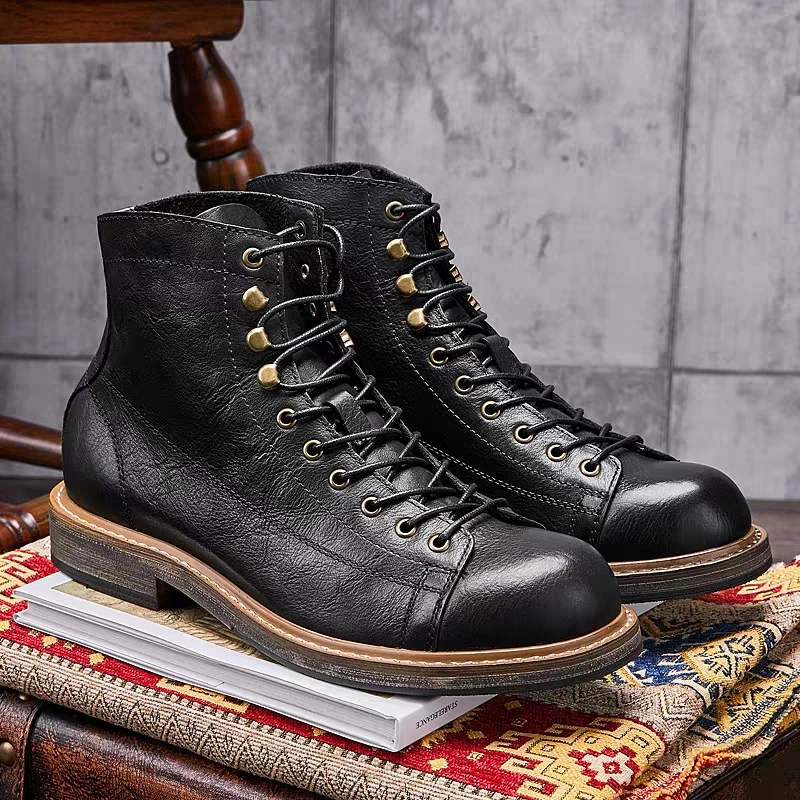 Botas masculinas artesanais br - Leather Work Dress avaliação e preço