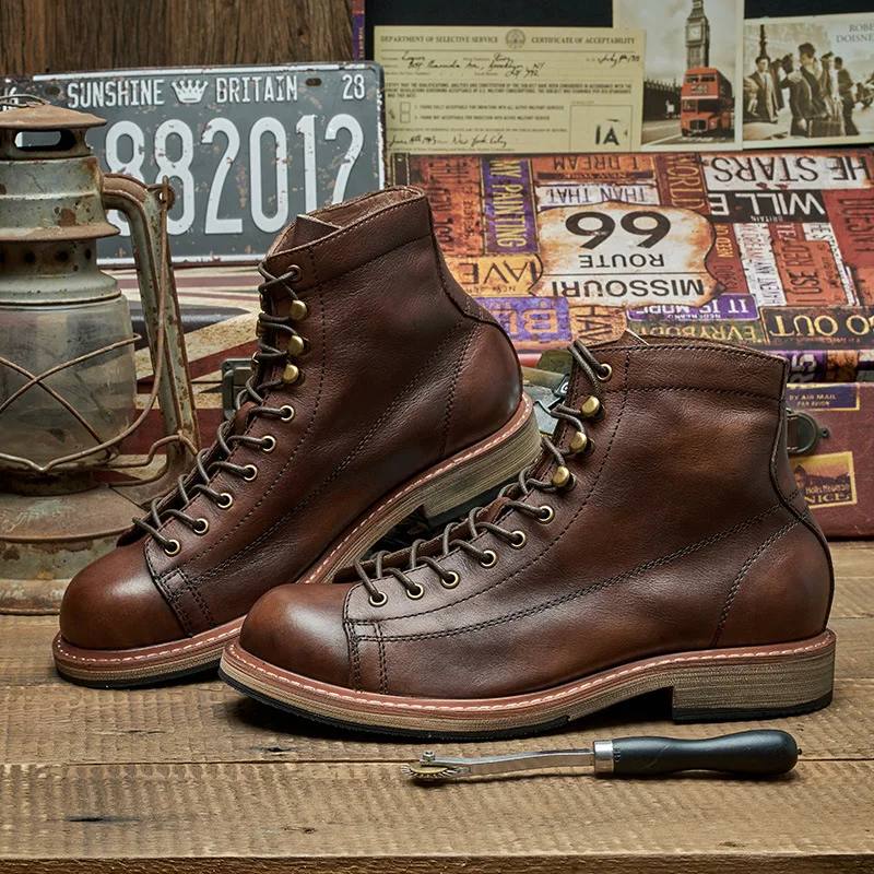 Botas masculinas artesanais br - Leather Work Dress avaliação e preço