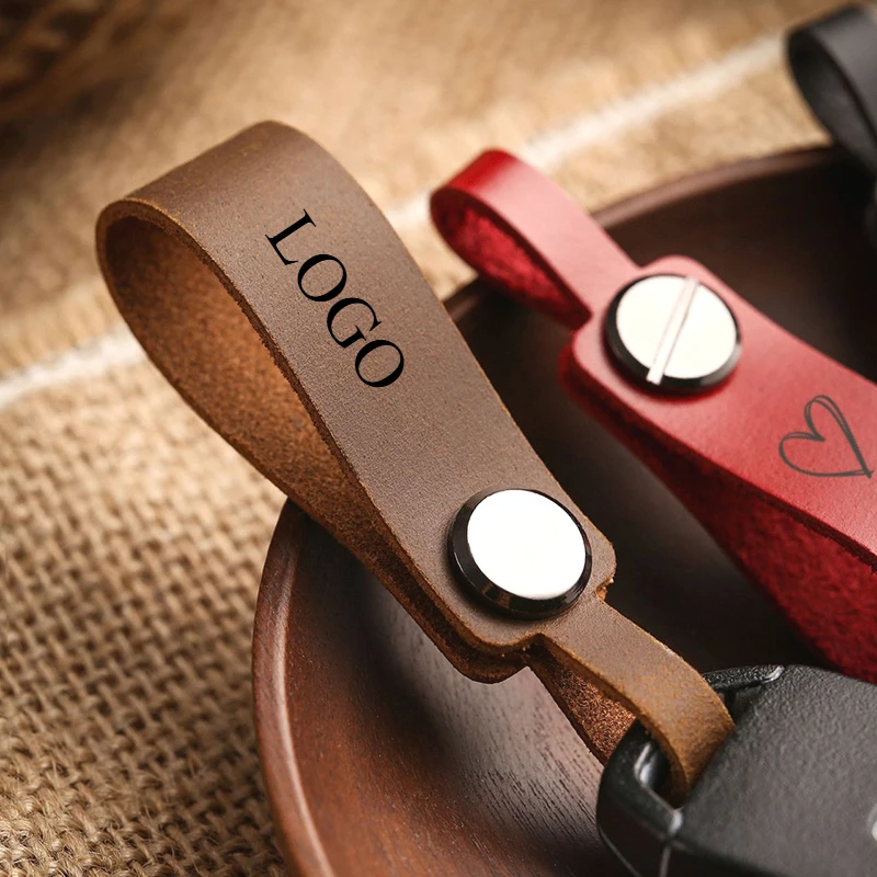 Chaveiro de couro genuíno com  - Leatherwork Keychain avaliação e preço
