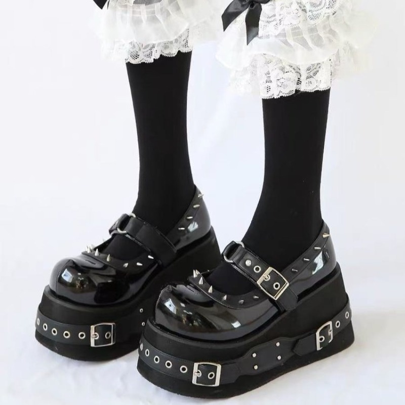 Sapatos para mulheres aumentad - Leatherwork Rivets avaliação e preço