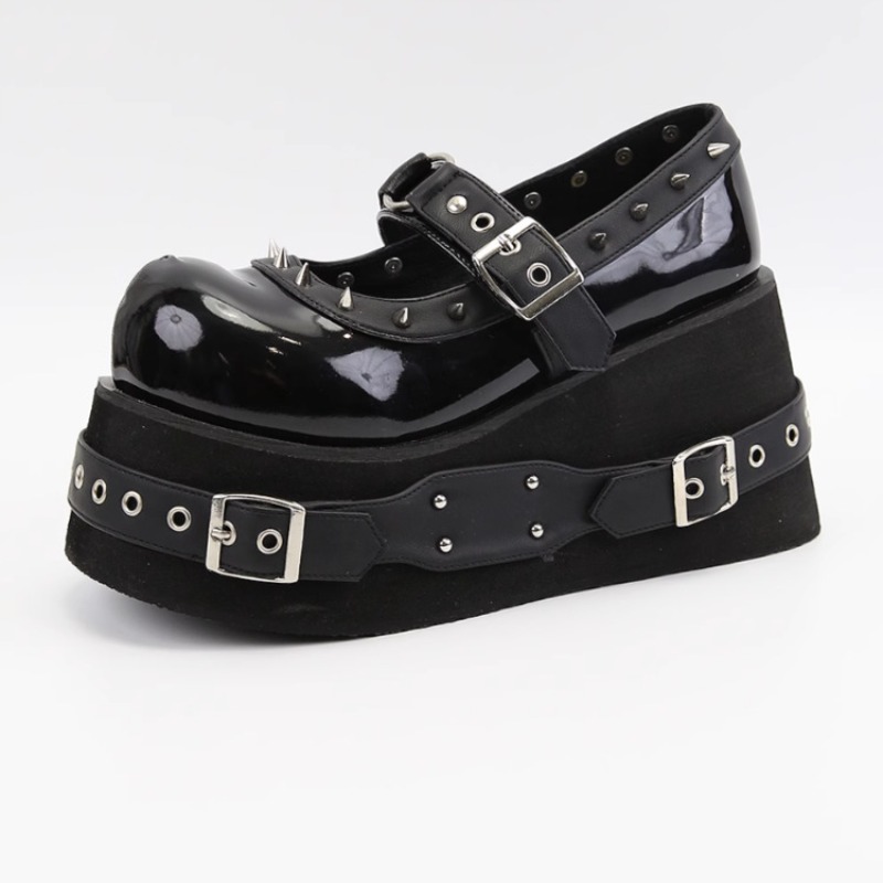 Sapatos para mulheres aumentad - Leatherwork Rivets avaliação e preço