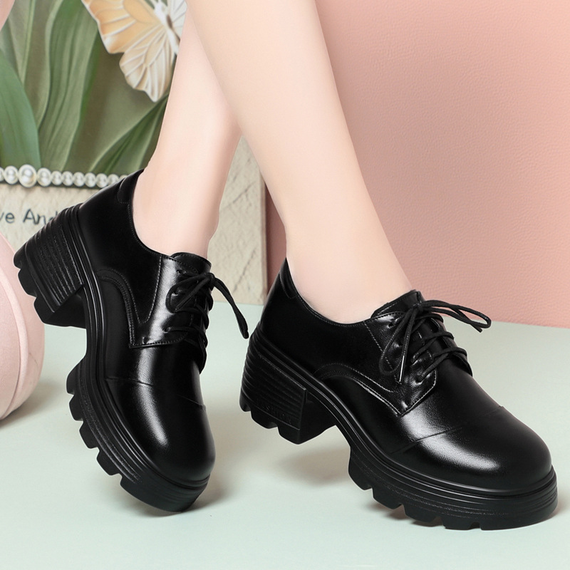6cm retro respirável confortáv - Leather Work Oxfords avaliação e preço