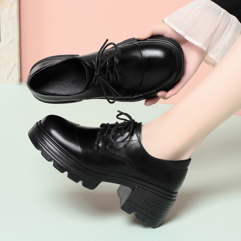 6cm retro respirável confortáv - Leather Work Oxfords avaliação e preço