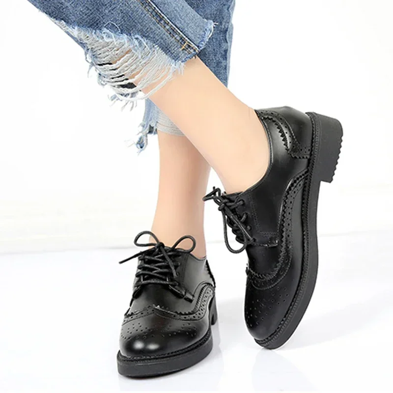 2025 outono feminino oxford ap - Leather Work Oxfords avaliação e preço