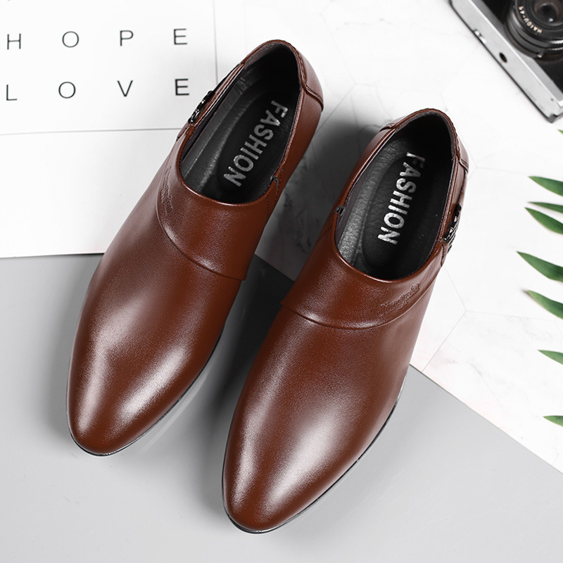 Homens sapatos de couro do plu - Leather Work Oxfords avaliação e preço