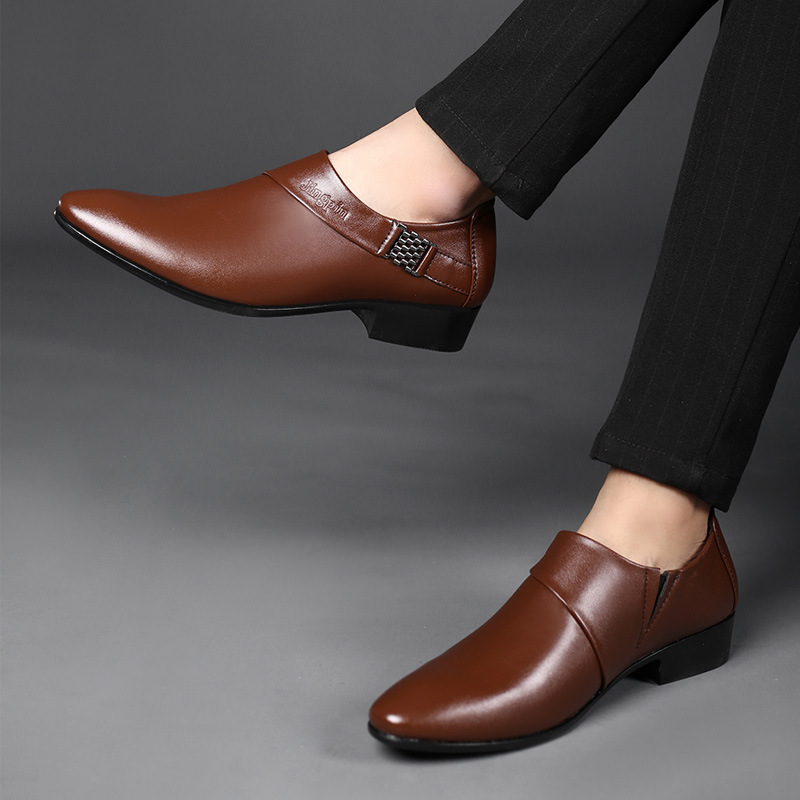 Homens sapatos de couro do plu - Leather Work Oxfords avaliação e preço
