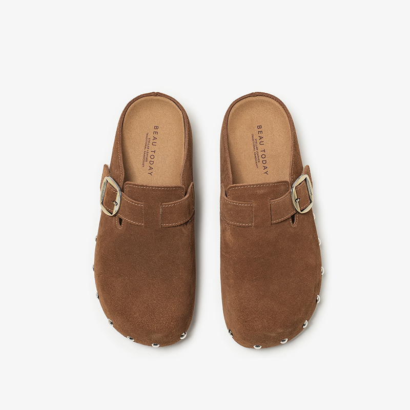 BEAUTODAY Mules Casuais Femini - Leatherwork Rivets avaliação e preço