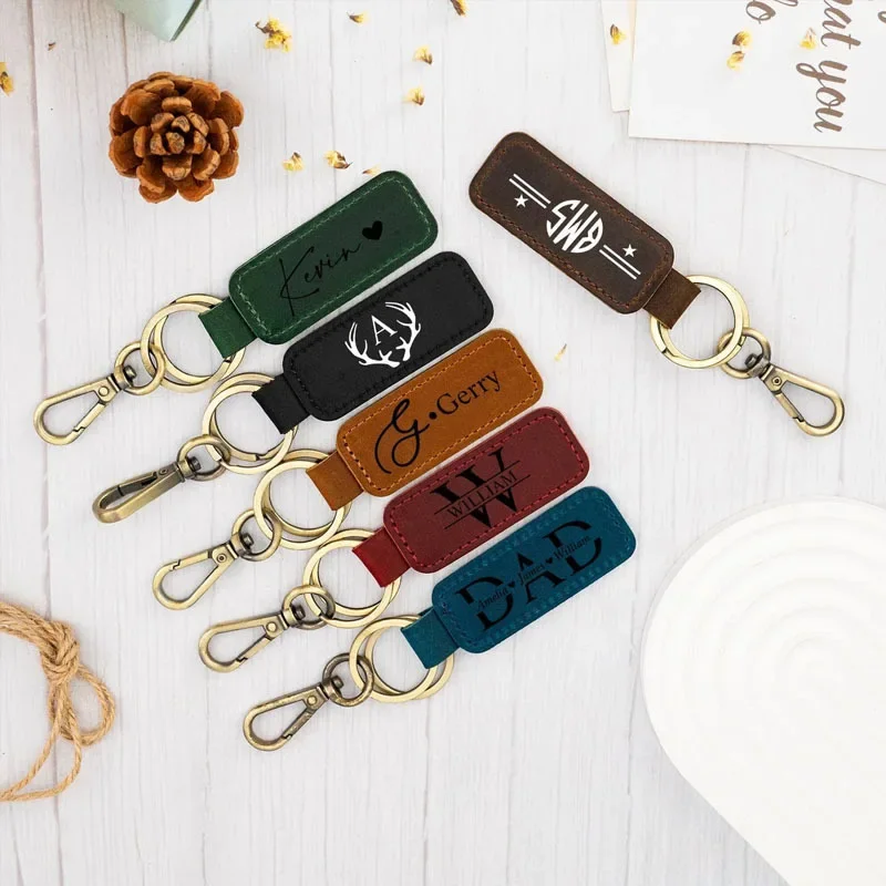 Chaveiro de couro com logotipo - Leatherwork Keychain avaliação e preço