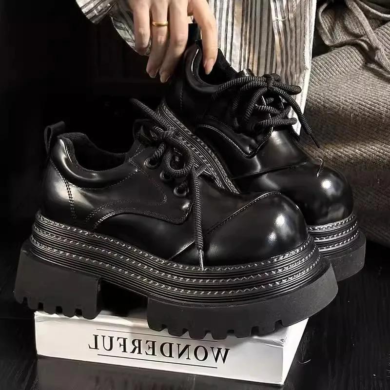 Mulheres retro mocassins 2025  - Leather Work Oxfords avaliação e preço