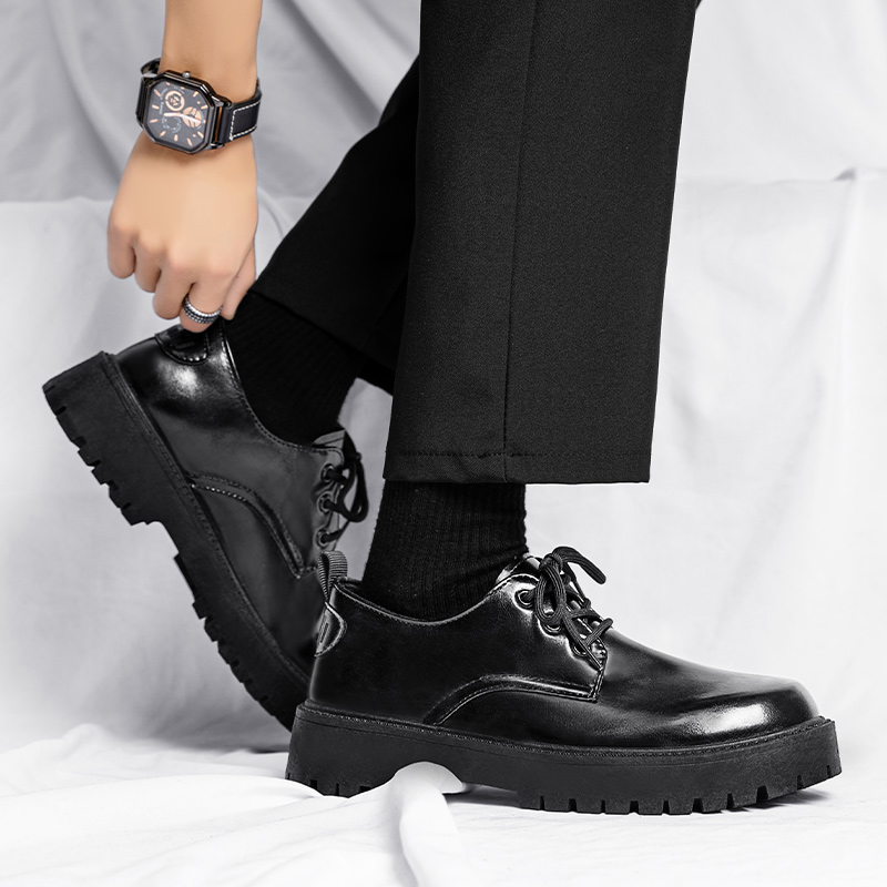 Sapatos casuais de couro mascu - Leather Work Oxfords avaliação e preço