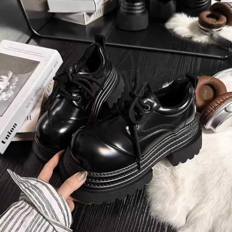 Mulheres retro mocassins 2025  - Leather Work Oxfords avaliação e preço